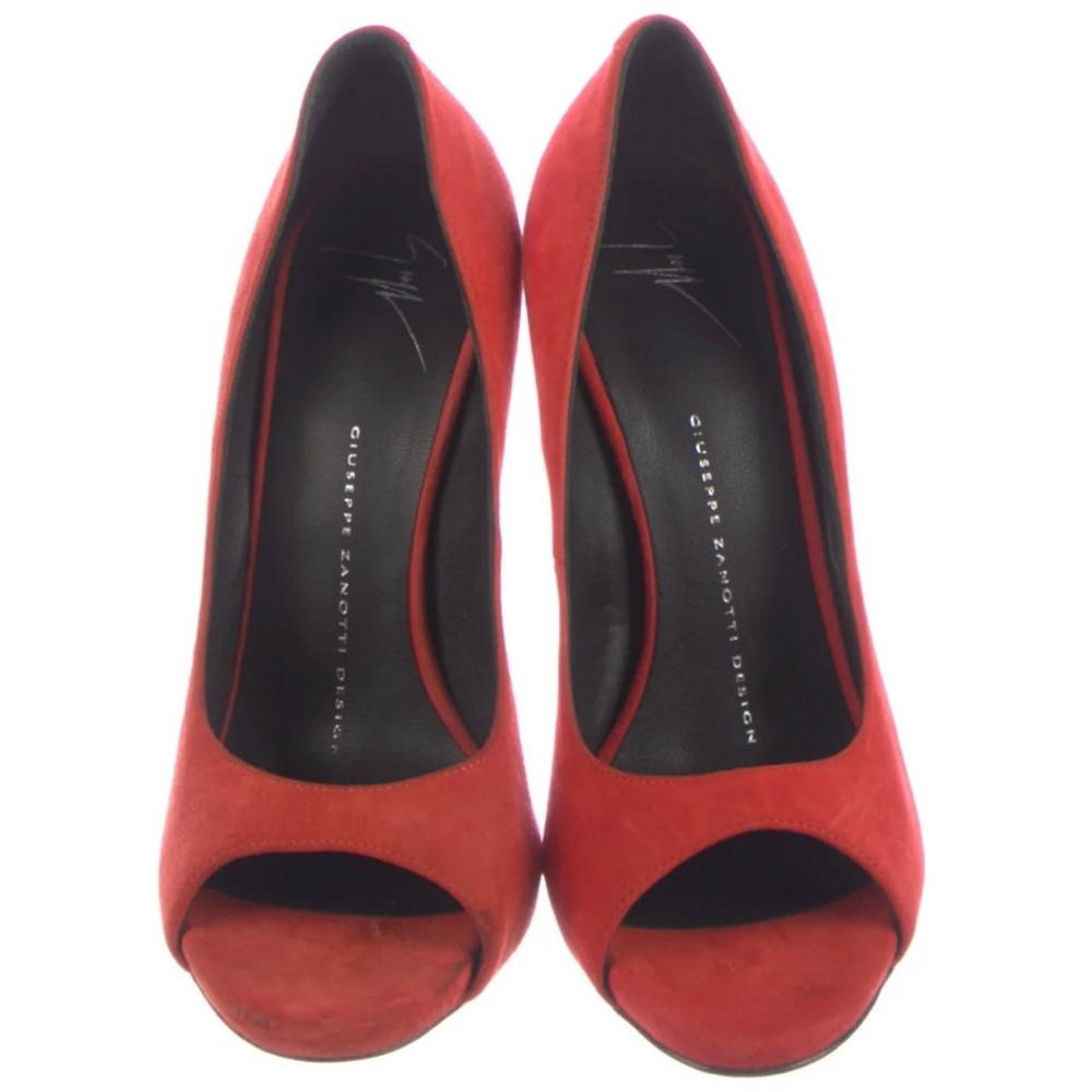 Giuseppe Zanotti Red Peep Toe Heels  Size 36